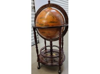 Wooden Globe That Opens Into A Bar