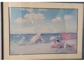 Signed And Framed Beach Print