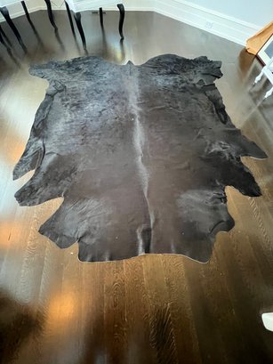 1 Of 2 VW Home Inc. Black Hair-hide Rug By Vincent Wolf