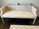 Line Upholstered Tufted Taupe Bench By Ankasa