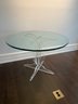 Plexicraft Lucite Base With Glasstop Round Table
