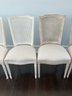 6 Eloquence Oval Dining Chairs Upholstered Back In Putty