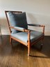 Ralph Lauren Spindle Arm Chair With Blue Upholstery