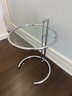 Eileen Gray Small Round Chrome And Glass End Table
