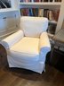 Pair Of Crate & Barrel Swivel Glider Armchairs
