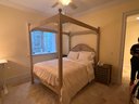 Antique Hand Painted Distressed 4 Post Queen Bed