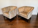 Pair Of Vintage 1940s Upholstered Chairs