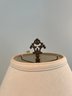Pair Of Cast Iron Decorative Lamps With Brass Finial