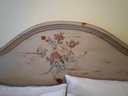 Antique Hand Painted Distressed 4 Post Queen Bed