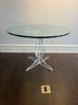 Plexicraft Lucite Base With Glasstop Round Table