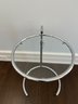 Eileen Gray Small Round Chrome And Glass End Table