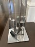 Albrizzi Modernist Lucite And Chrome Fireplace Tool Set