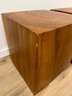 #1 Of 2 Set Of Two Wood Block Side Tables