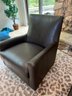 Pair Of Room & Board Leather Swivel Rocker Chairs