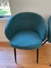Set Of 2 Green Upholstered Chairs