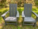 Set Of Four Grey Composite Adirondack Chairs