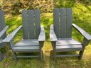 Set Of Four Grey Composite Adirondack Chairs