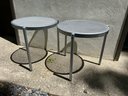 Room & Board Pair Of Outdoor Small Metal Side Tables