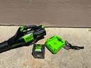 Greenworks Pro 80 Volt Lithium Leaf Blower With Charger
