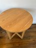 Comerford And Hennessy Round Oak Modern Side Tables