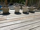 Set Of Four Outdoor Cement Planters