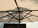 2 Outdoor Beige Umbrellas With Bases