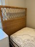 Lot #1 Of 2 Serena And Lily Rattan Twin Bed With Beauty Rest Black Mattress And Boxspring