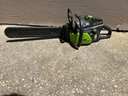 Greenworks Pro 80 Volt Cordless Battery Chainsaw With Battery