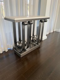 Cannes Iron And Limestone Top Console Table By One Kings Lane