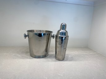 Cocktail Shaker And Ice Bucket