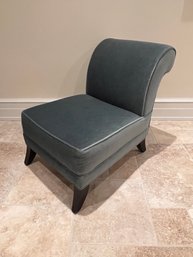 Blue Armless Abigail Armless Chair Made By Todd Hase Furniture Inc.
