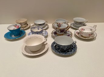 Lot Of Vintage Tea Cups Aynsley, Wedgwood, Limoges, Etc...