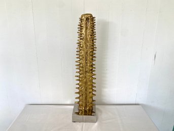 Gold Saw Tooth Sculpture By Michael Aram