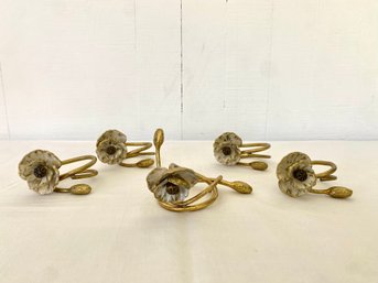 Set Of 6 Anemone Napkin Rings By Michael Aram