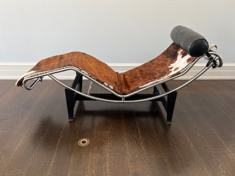 LC4 Le Corbusier Chaise Lounge Cowhide And Chrome