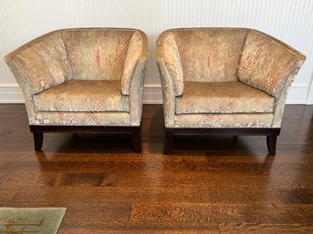 Pair Of Vintage 1940s Upholstered Chairs