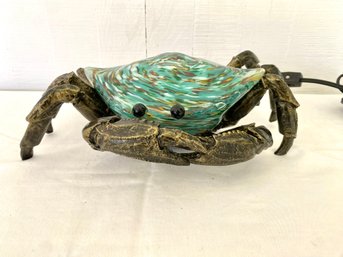 Stained Glass Crab Light