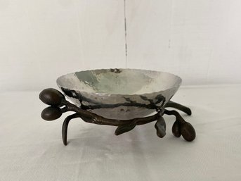 Olive Branch Silver Catch All Dish By Michael Aram