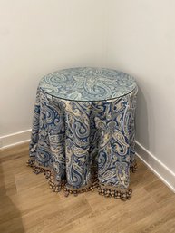Side Table With Paisley Cover