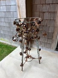 Antique Wrought Iron Jardiniere Plant Stand