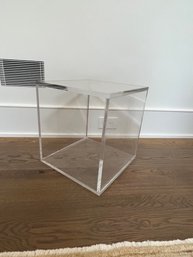 Square Lucite Side Table