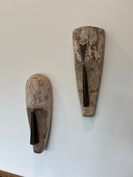 Pair Of Wood Fang Ngil African Masks From Gabon