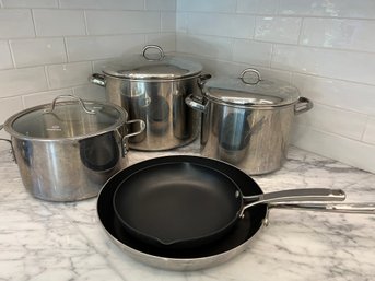 Lot Of Pots And Pans - All-Clad, Calphalon And Revere