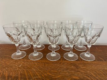 Set Of 10 Arcoroc Wine Goblets