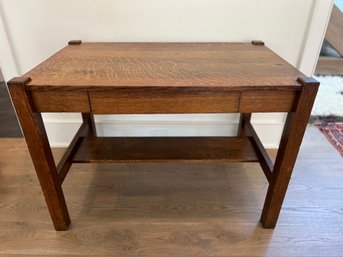 Mission Style Oak Desk Table