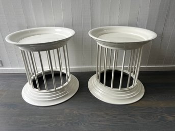 Pair Of West Elm Round Side Tables