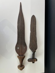 Set Of 2 Antique Ceremonial Swords Knives