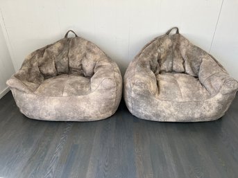 Set Of 2 Big Joe Lux Bean Bag Chairs