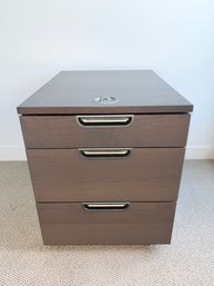 IKEA Gray Galant Drawer Unit On Casters With Combination Lock
