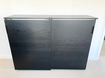 IKEA Galant Cabinet With Sliding Door In Black Stained Ash Veneer